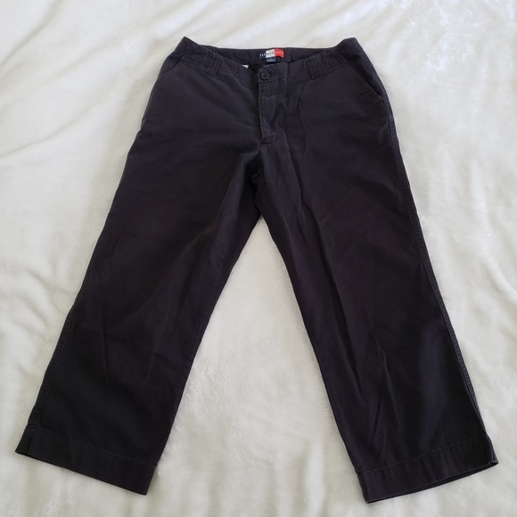 French Kuff Black 100% Cotton Capris Size 8 - Picture 5 of 6